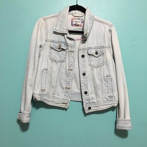 Forever 21 light distressed denim jacket